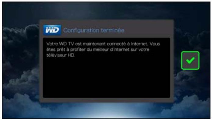 WESTERN DIGITAL TV PLAY - Configuration de la connexion ethernet (filaire) - 2