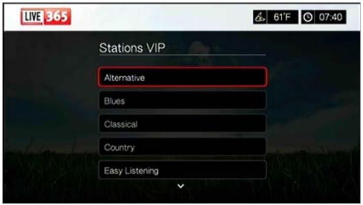 WESTERN DIGITAL TV PLAY - Écoute d'une station LIVE365 - 5