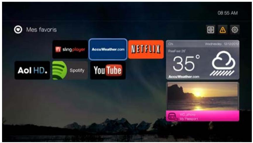 WESTERN DIGITAL TV PLAY - Utilisation de l'interface utilisateur du lecteur multimédia - 1
