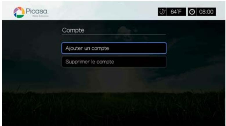 WESTERN DIGITAL TV PLAY - Connexion à votre compte picasa - 3