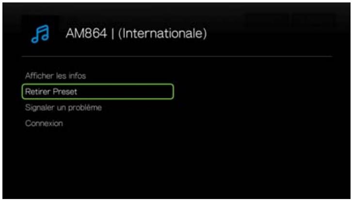 WESTERN DIGITAL TV PLAY - Suppression d'une station de votre liste de stations préenregistrées - 1