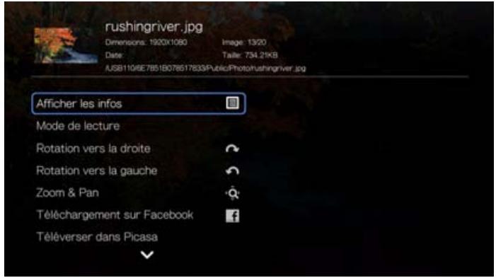WESTERN DIGITAL TV PLAY - Options d'affichage des photos - 1