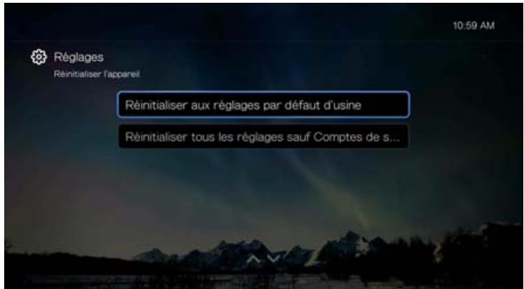 WESTERN DIGITAL TV PLAY - Réinitialiser l'appareil - 1