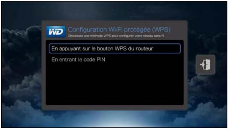 WESTERN DIGITAL TV PLAY - Recherche automatique ou saisie manuelle du nom de réseau sans fil - 5