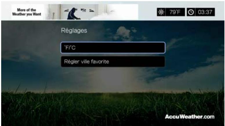 WESTERN DIGITAL TV PLAY - Modifier l'affichage de la température - 1