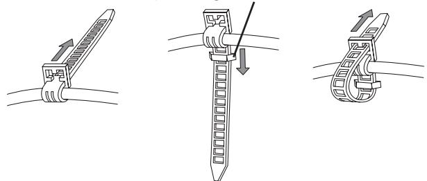 MITSUBISHI CP-D707DW - SECURISER LE CORDON D'ALIMENTATION ET LE CABLE USB - 2