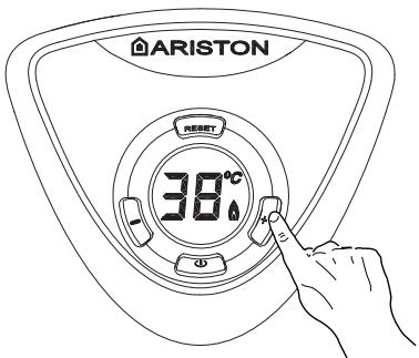 ARISTON NUOS EVO - Reglage de la temperature de I'eau - 1