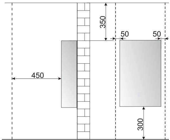 ARISTON NUOS EVO - Distances minimales pour l'installation - 1