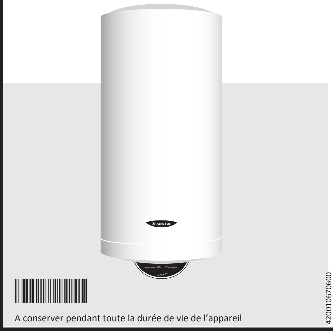 ARISTON TITANE ZEN EVO - Chauffe-eau électrique vertical mural notice d'installation et d'utilisation - 1
