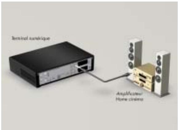 CANALSAT MEDIASAT MAX - RACCORDEMENT A UN AMPLIFICATEUR HOME CINEMA - 1