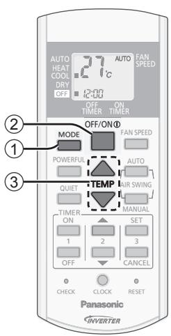 PANASONIC CU-E9PFE - Réglage de l'horloge - 1