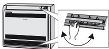 PANASONIC CU-E9PFE - Ajustar el flujo de aire en horizontal - 1