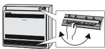 PANASONIC CU-E9PFE - Pour ajuster la direction du flux d'air horizontal - 1
