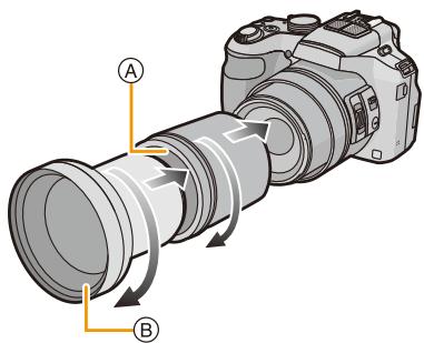 PANASONIC DMC FZ200 - Fixez l'objet de conversion tele. - 1