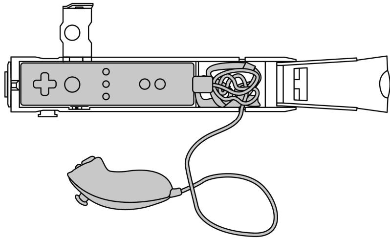 THRUSTMASTER DUAL TRIGGER GUN NW - INSTALLIEREN DER WII REMOTE™ UND DES NUNCHUK™ IN DER "DUAL TRIGGER GUN NW" - 2