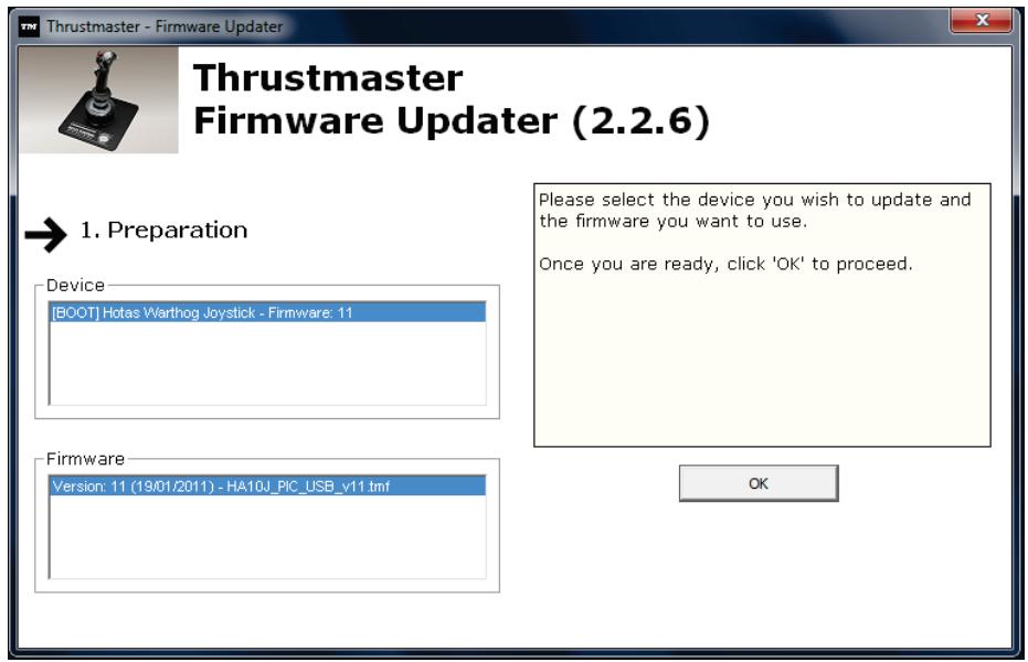 THRUSTMASTER HOTAS WARTHOG - 5) Procedure voor het bijwerken van de firmware - 2