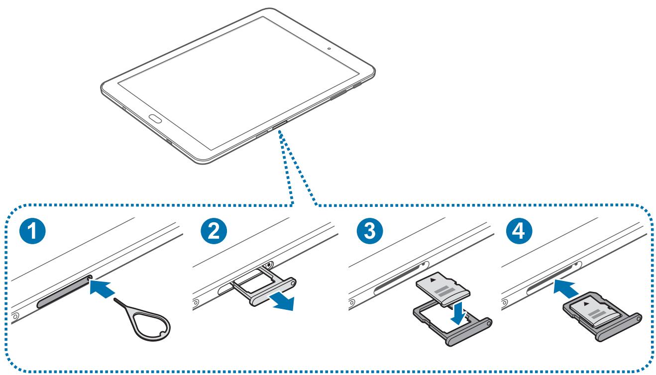 SAMSUNG SM-T815 - Installer une carte mémoire - 3