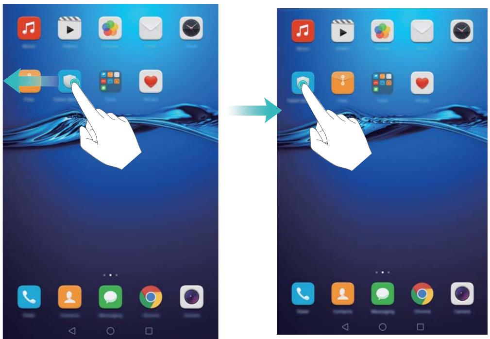 HUAWEI MEDIAPAD M3 - Déplacer un widget ou une icône - 1