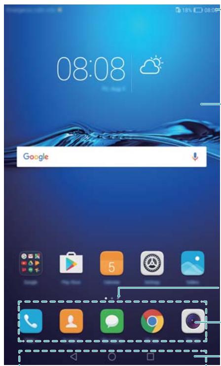 HUAWEI MEDIAPAD M3 - Prise en main de l'écran d'accueil - 1