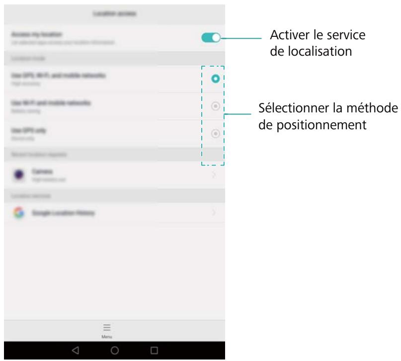 HUAWEI MEDIAPAD M3 - Activier le service de localisation - 1