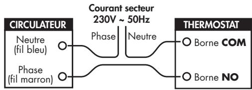 OTAX THERMOSTAT TPH11 - 4- Branchement circulateur de chaudière - 1