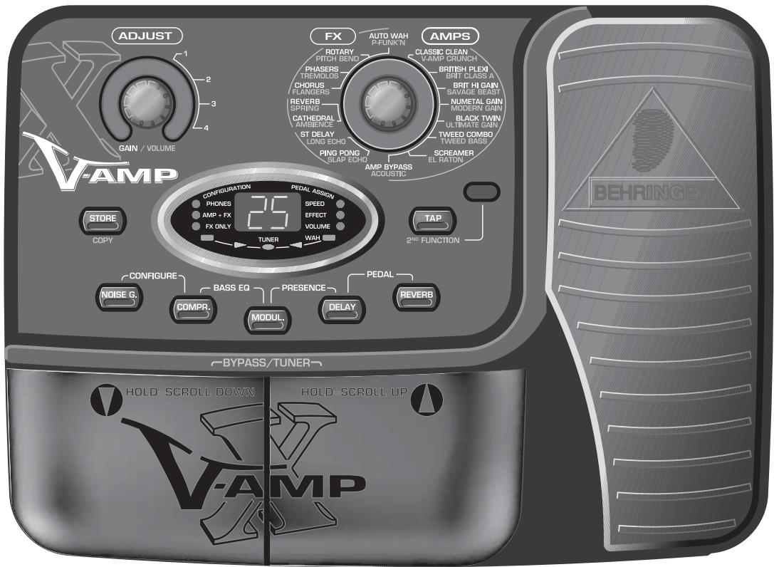 BEHRINGER X V-AMP - Manuel d'utilisation - 1
