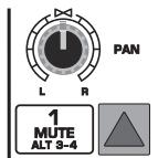 BEHRINGER XENYX 1204 - Touche de routing, solo et fader du canal - 1