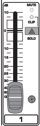 BEHRINGER XENYX 1204 - Touche de routing, solo et fader du canal - 2