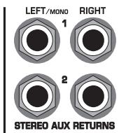 BEHRINGER XENYX 1204 - Connecteurs des retours auxiliaires 1 et 2 - 1
