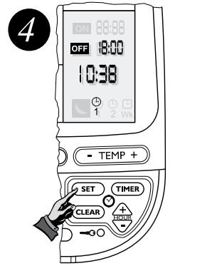 AIRWELL RC 4 - Pour annuler le reglage d'heure d'une programmation specifique - 4