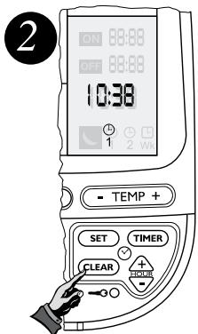 AIRWELL RC 4 - Pour annuler les reglages d'heure de mise en MARCHE et d'arrete - 2