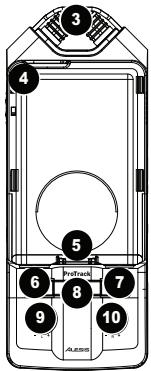 ALESIS PRO TRACK - CARACTERISTIQUES DES PANNEAUX INFÉRIEUR, SUPérieUR ET ARRÊIRE - 2