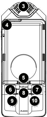 ALESIS PRO TRACK - CARATTERISTICHE PANNELLO INFERIORE, SUPERIORE E POSTERIORE - 2