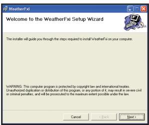 BUSHNELL WEATHER FXI - ÉTAPE 1: INSTALLATION DE L'APPLICATION - 1