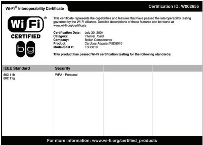 BELKIN CARTE RESEAU SANS FIL PRE-N - Garantie limite à vie du produit de Belkin Corporation - 1