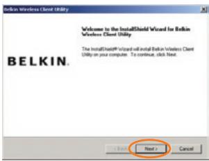 BELKIN CARTE RESEAU SANS FIL PRE-N - Étape 1 Installation des pilotes du logiciel - 2