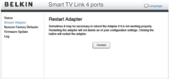 BELKIN SMART TV LINK 4 PORTS - Réinitialisation de votre Smart TV Link 4 ports - 1