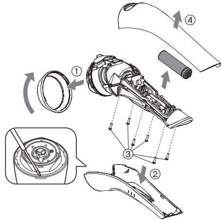 PANASONIC EHXC10 - Extraction de la batterie rechargeable intégrée - 1