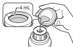 PANASONIC EHXC10 - Riempire il misurino con acqua (circa 4 mL) e versare al centro della spazzola. - 1
