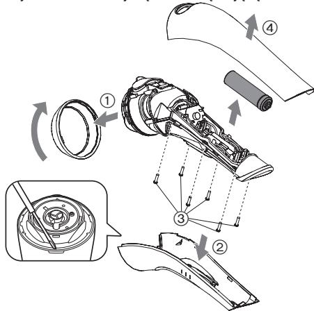 PANASONIC EHXC10 - Wyjmowanie wbudowanego akumuladora - 1