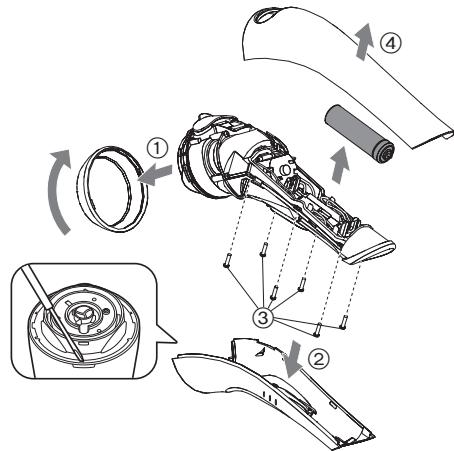 PANASONIC EHXC10 - Removing the built-in rechargeable battery - 1