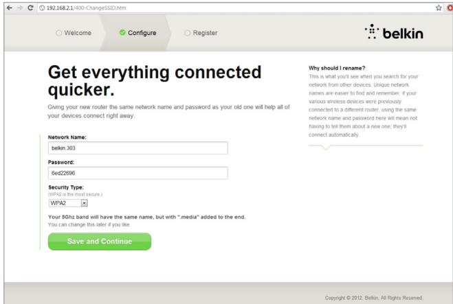 BELKIN WIFI SURF N150 - A nearly automatic setup - 3