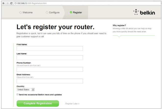 BELKIN WIFI SURF N150 - A nearly automatic setup - 5