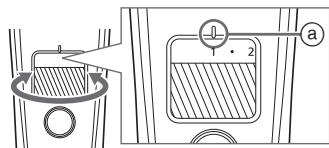 PANASONIC ERSB60 - Draai de rotatieknop totdat het kniphooegt indicator Merkpunt (a) op de gewenste kniphooegt kom te staan. - 1