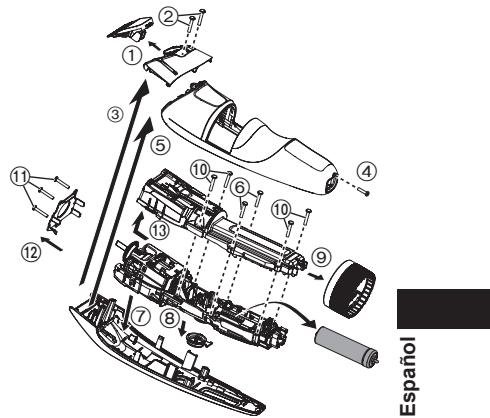 PANASONIC ERSB60 - Extracción de la bateria recargable interna - 1