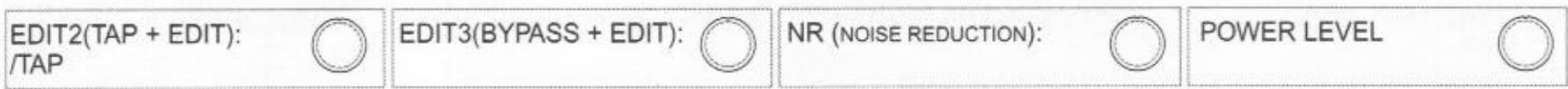 VOX VALVETRONIX VT100 - Feuille de programmes - 2