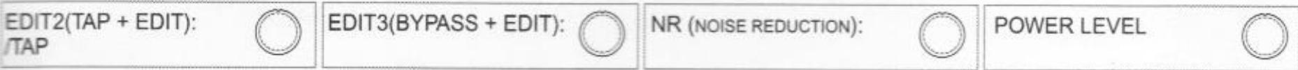 VOX VALVETRONIX VT100 - Feuille de programmes - 6
