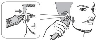 PANASONIC ERSC60 - Shaping your sideburns - 1