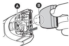 PANASONIC ERSC60 - Befestigen der Klinge - 1