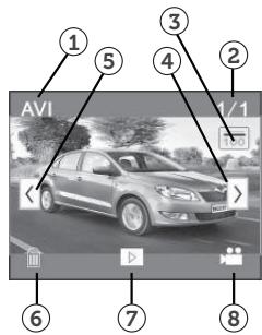POLAROID XSS7 - ICONOS EN LA PANTALLA DE REPRODUCCION - 1